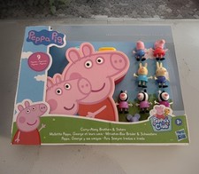 Peppa Pig Peppa s Club Carry-Along Brothers and Sisters 9 Figures Playset W/Case