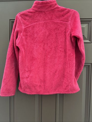 Girls Xl 14 Patagonia pink Fuchsia fleece pullover 1/4 Snap - Picture 5 of 8