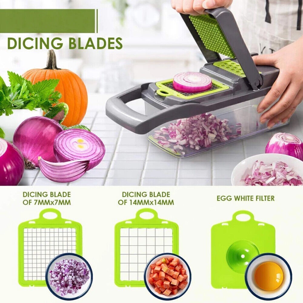 NEW 15 In 1 Fruit Vegetable Slicer onion Cutter Food Dicer Cutter Peeler Kitchen