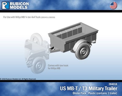 US Jeep MB-T / T3 Trailer - Rubicon Models 28mm