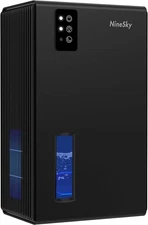 NineSky Dehumidifier 95oz Black LED Auto Shut Off Quiet Home Bedroom Basement