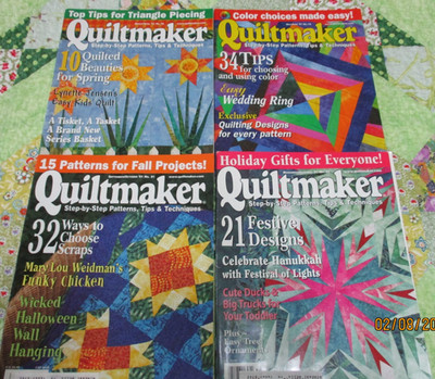 4 American Quiltmaker Magazine 2001 #78 #79 und #81 #82