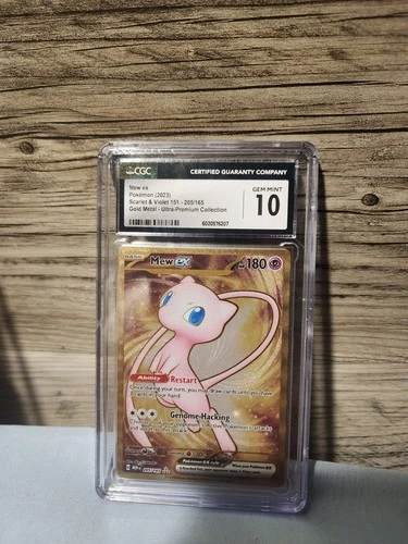 Mew ex CGC 10 Gold Metal Ultra-Premium Collection 205/165 Double Rare English
