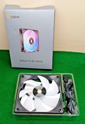NEW Cypus F12 BK ARGB Computer Case 120mm Cooling Fan Hydraulic Bearings