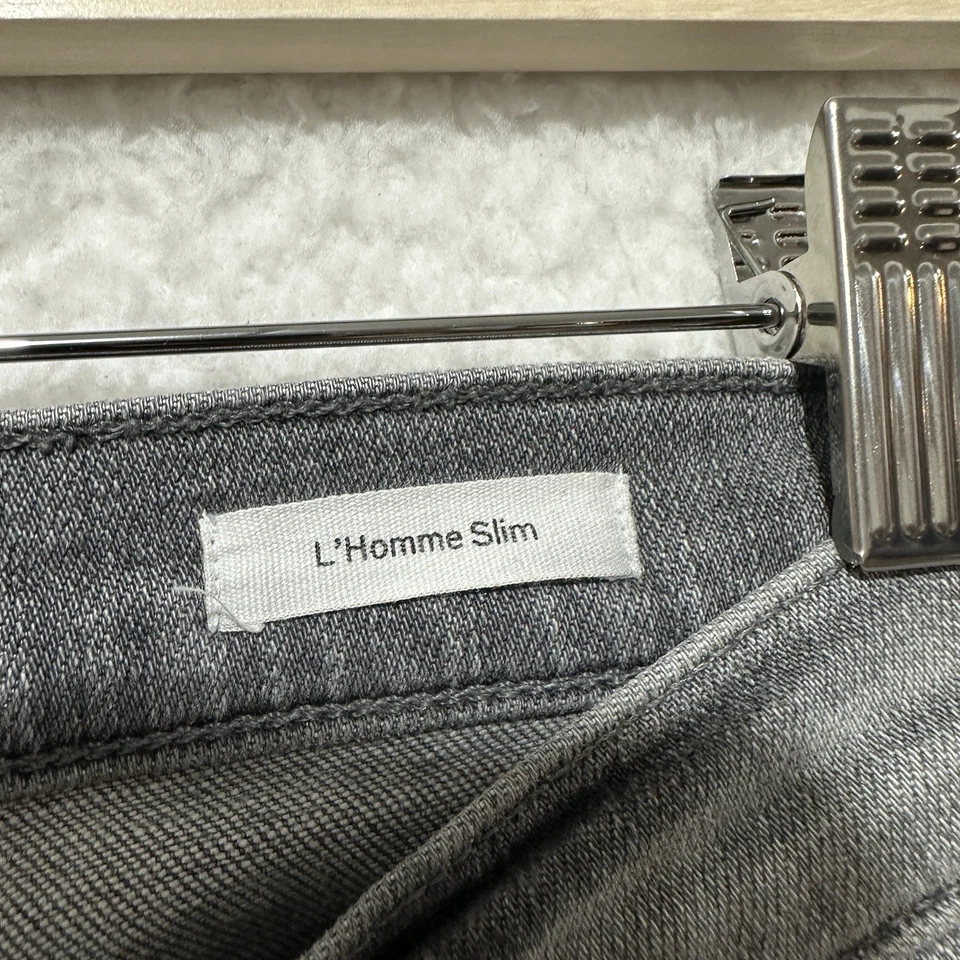 FRAME Men's L'Homme Slim Gray Faded Stretch Jeans Pockets Size 30 Made In USA - Image 4 of 4