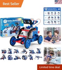 Hands-On Solar Robot Building Kit - 12-in-1 STEM Adventure for Boys 8-13