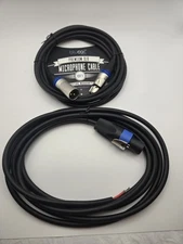 RHC10 10 Foot Speakon 16 Gauge Speaker Wire/ Blucoil Prem Xlr Mic Cable 10ft