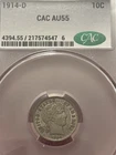 1914 D Barber Dine CAC AU55 Cacg