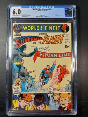 Worlds Finest Comics CGC 6.0 Superman Vs. Flash Finale DC 1970