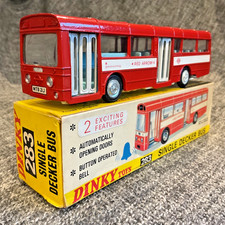DINKY TOYS 283. LT SINGLE DECKER BUS RED ARROW.EXCELLENT MINT MODEL & BOX .