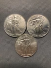 Lot of 3 - 2011,2015 & 2016 - 1 oz .999 Fine Silver American Eagle $1 Coin BU