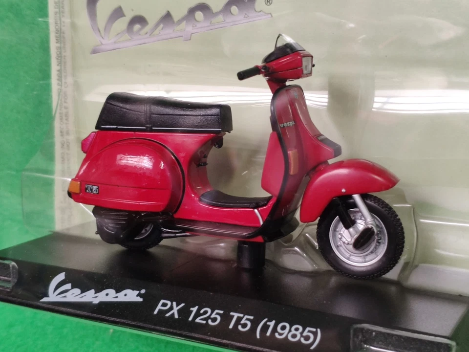COLLEZIONE PIAGGIO VESPA MODELLINO 1:18 VINTAGE PX 125 T5 POLE POSITION no 200 P - Immagine 4 di 4