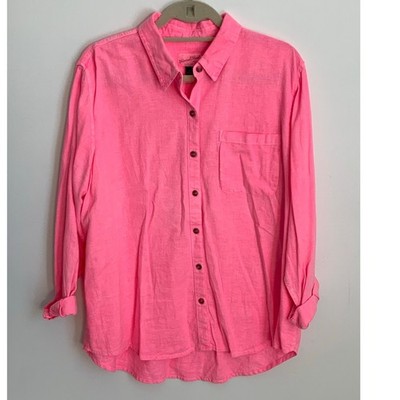 Universal Threads Linen Blend Button Down Top size XL 
