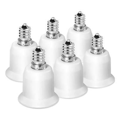 E12 to E26 Adapter, 6 Pack Candelabra to Medium Socket Adapter for Chandelier...