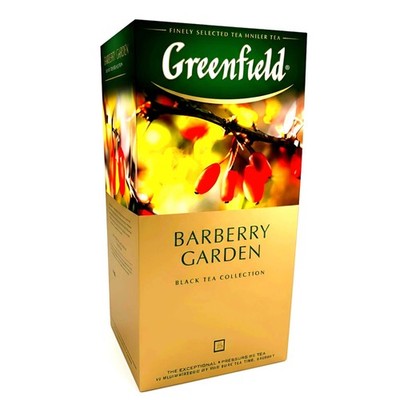 Greenfield Barberry Garden 25 Teebeutel Schwarztee mit Berberitze Barbaris Tee