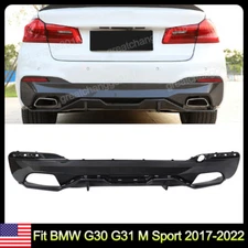 Carbon Fiber Style Rear Diffuser For BMW G30 G31 530i 540i M Sport Bumper 2017+