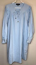 Pomander Place Blue Tie Front Robbie Dress - Size Medium