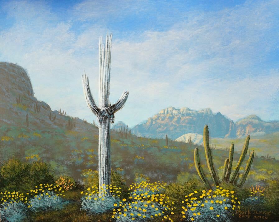 ORIGINAL VINTAGE STYLE SOUTHWESTERN SONORA DESERT SAGUARO