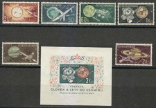 Tchécoslovaquie 1963 MNH Mi 1396-1401+Block 19 Sc 1169-1174 Space Research **