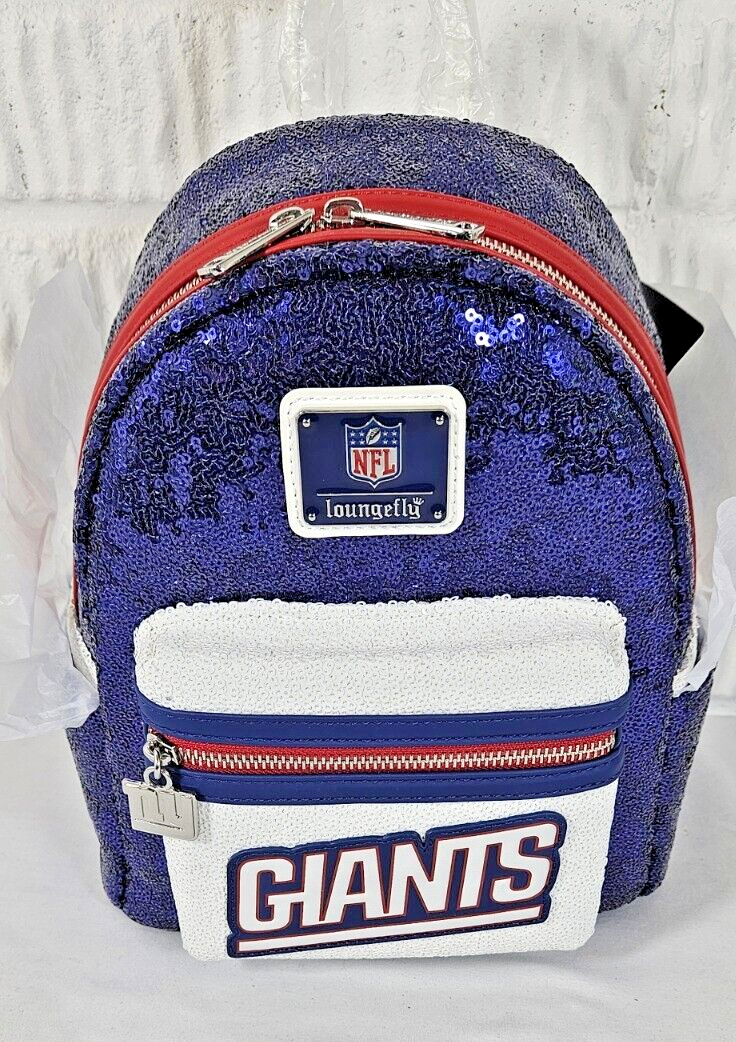 【Lounge Fly】NFL New York Giants Sequin Mini Backpack Loungefly NFL New York Giants Sequin Mini Backpack