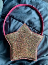 Gymboree Girls Hot Pink Glitter Star Purse