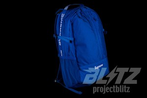 supreme backpack ss18 blue