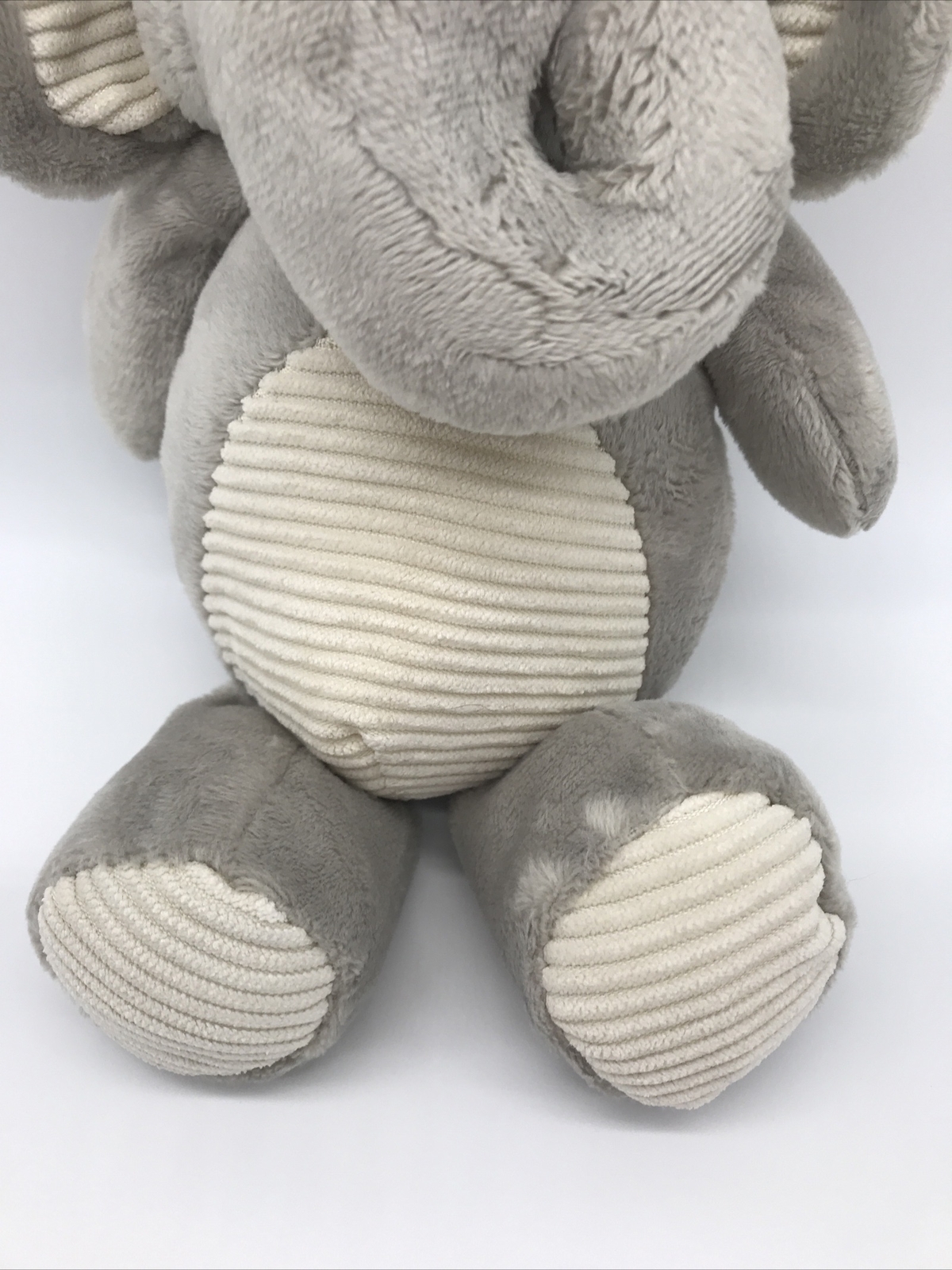 Kellytoy Plush Gray Elephant Lovey Rattle Crinkle Ears Crib Stroller ...