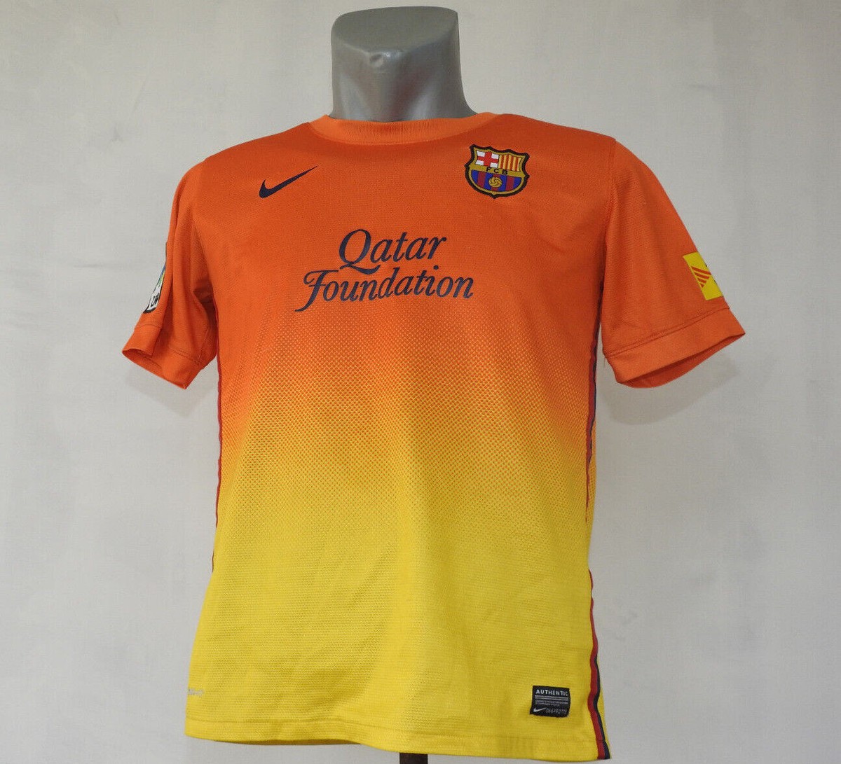 FC Barcelona 2012 - 2013 Away Jersey #4 Orange kit Nike