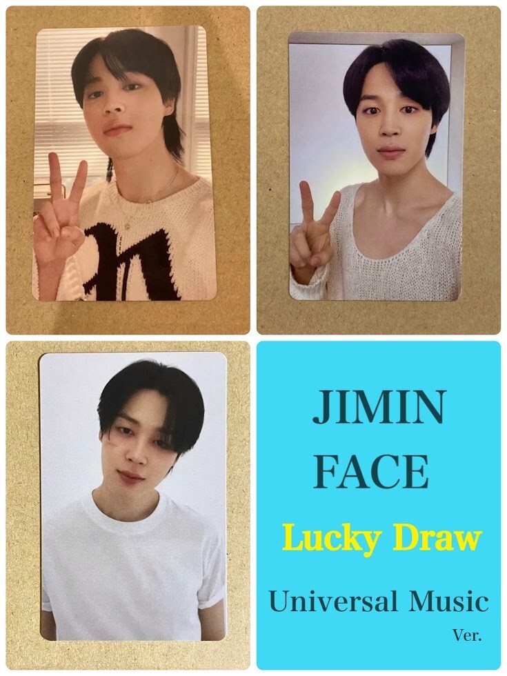 BTS JIMIN THE FACE Universal Music Lucky draw Official BTS JIMIN THE FACE Universal Music Lucky draw Official