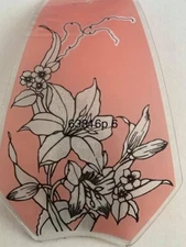 OK LIGHTING TOUCH LAMP REPLACEMENT GLASS 1 Panel Pink And White Flower