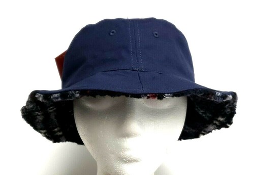 Sherpa Lined Reversible Bucket Hat Navy 