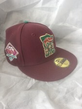 Minnesota Twins New Era Fitted Hat Sz 7 1/8 Burgundy 30th Season Patch BRAND NEW