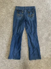 Gitano Women's Size 12 Long Dark Blue High Rise Straight Leg Jeans