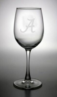 Alabama Crimson Tide Deep Etched "A" White Wine Glass | eBay
