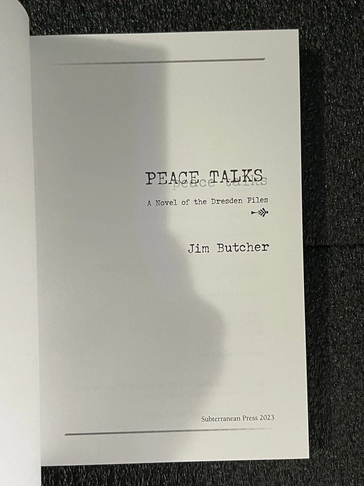 OCCULT JIM BUTCHER Peace Talks Dresden Files SUBTERRANEAN Press 2023 Signed ltd Foto 4 de 4