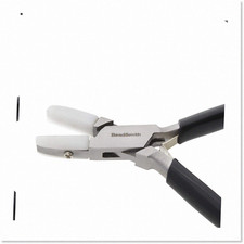 Premium Double Flat Nose Nylon Jaw Pliers - 5-Inches 127mm , Black Vinyl Comfor