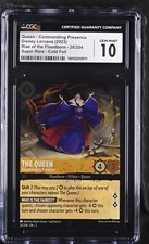 Disney Lorcana THE QUEEN Commanding Presence 26/204 FOIL Super Rare CGC 10 GEM