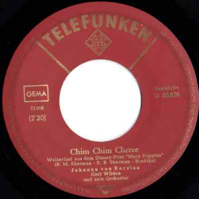Johanna von Koczian Chim Chim Cheree Vinyl Single 7inch Telefunken