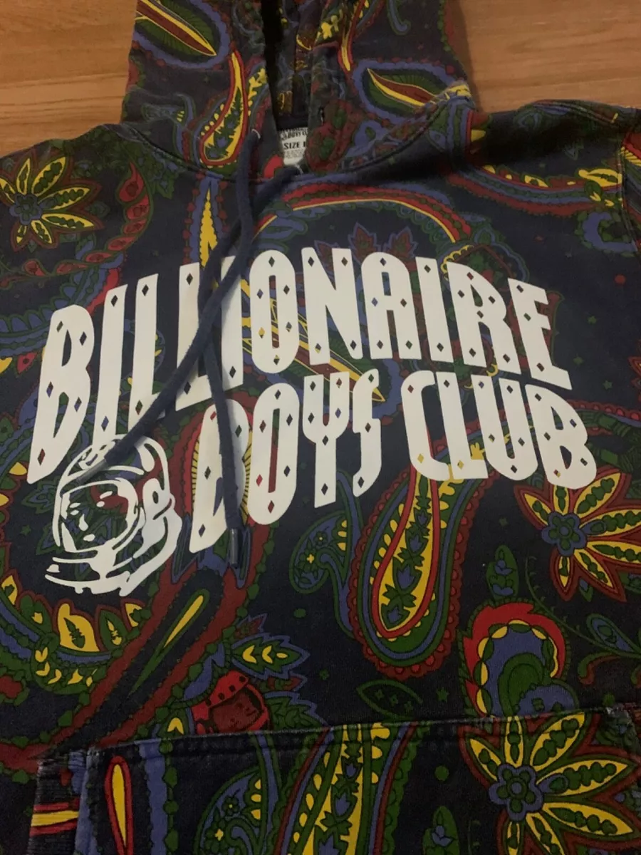 Billionaire Boys Club Paisley Arch Hoodie All Over Print Sz L Mens