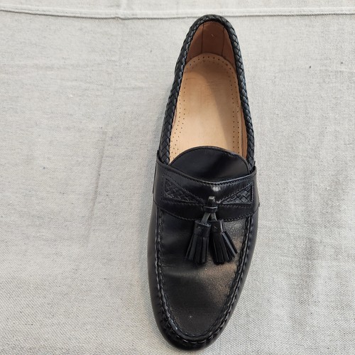 Allen Edmonds Shoes Mens 11 A (Narrow) Maxfield Black Leather Tasselled Loafers - Picture 8 of 17