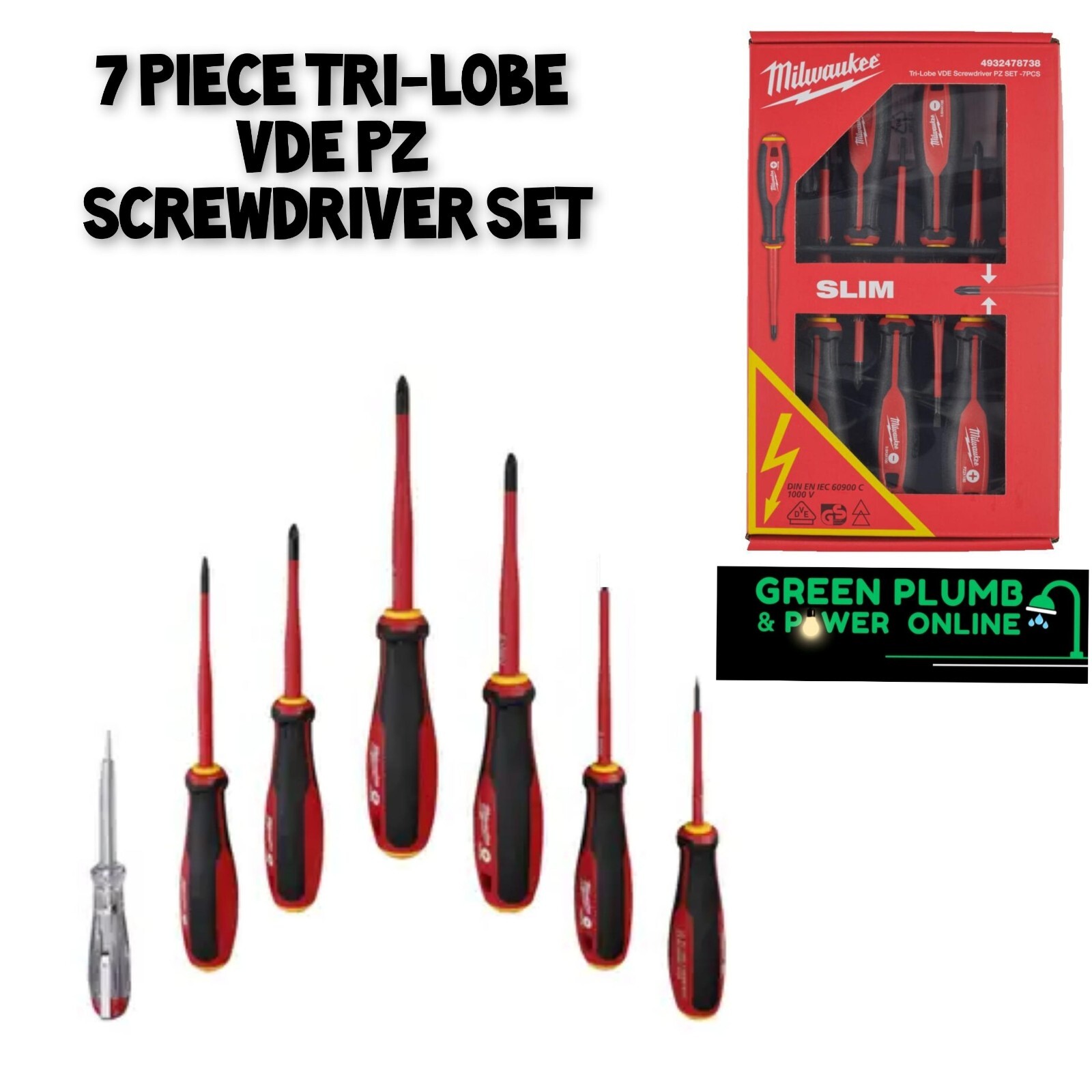 Milwaukee 4932478738 Screwdriver Set - 7 Piece for sale online | eBay