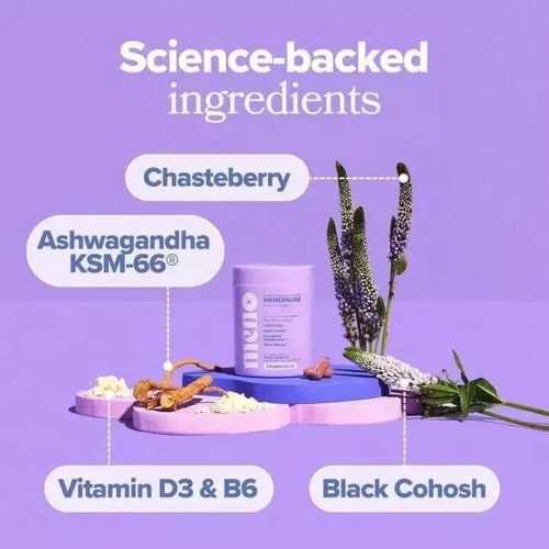 Meno Menopausia Vitaminas Gomosas 60 Gomitas Veganas Suplemento Dietético - Imagen 3 de 4