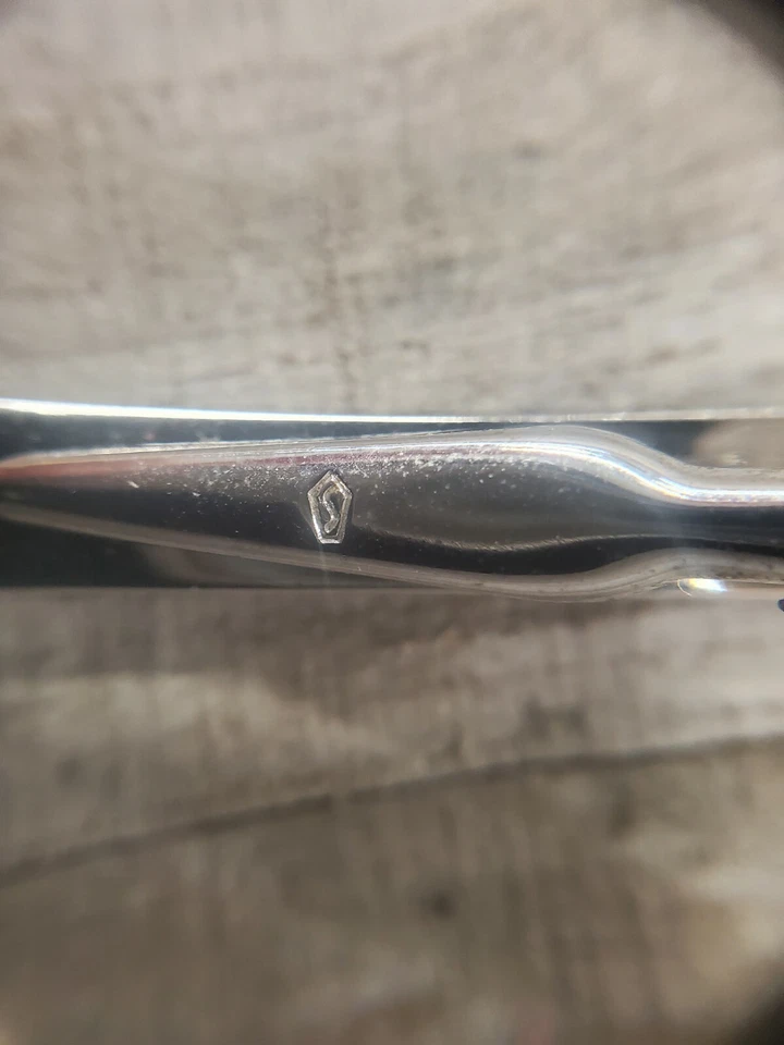 Vintage Tie Clasp - Silver Tone - Abalone Shell - Image 3 of 3