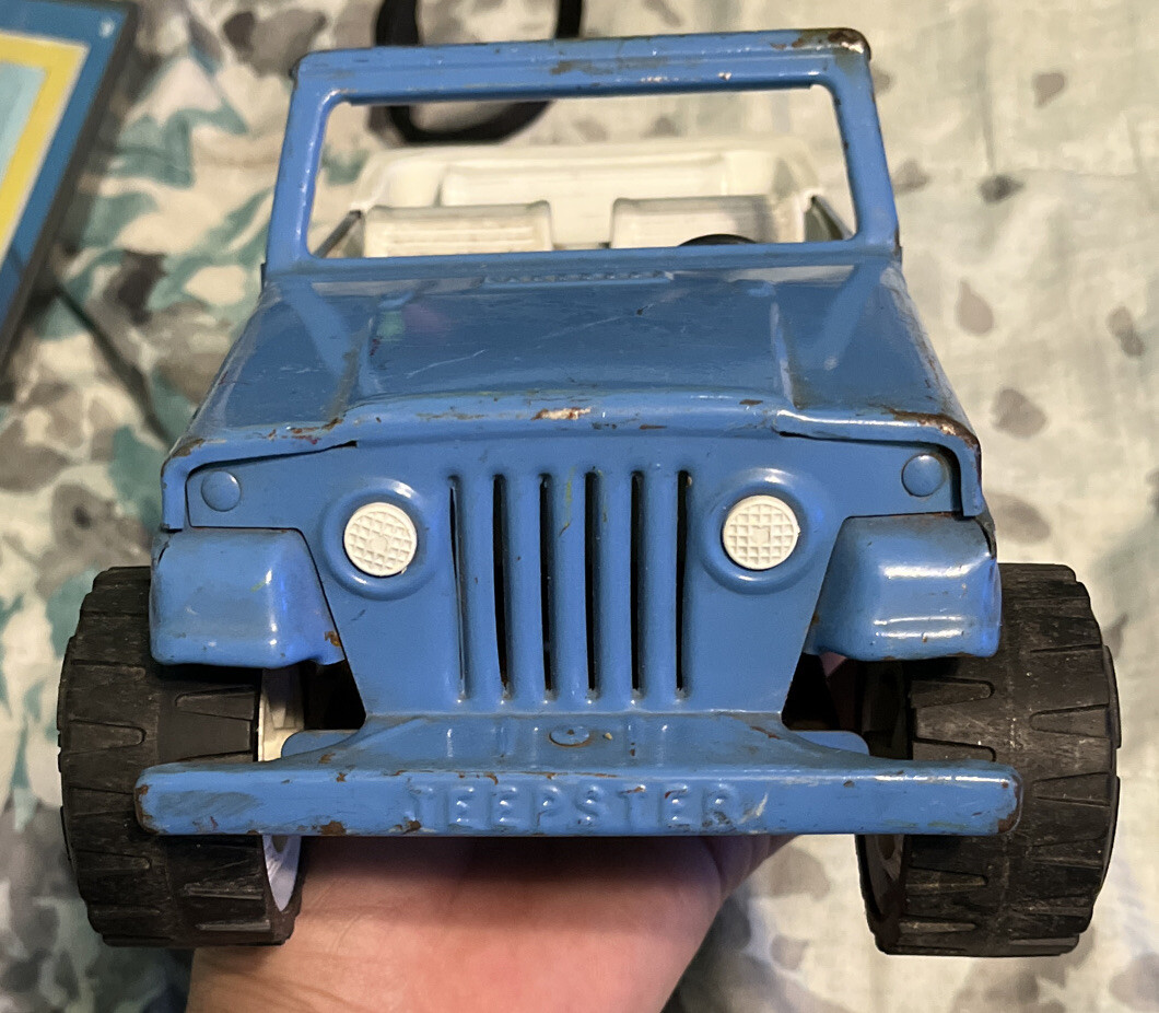 Vtg 1970's Tonka 12.5” Blue Jeepster Jeep (no canopy) Htf