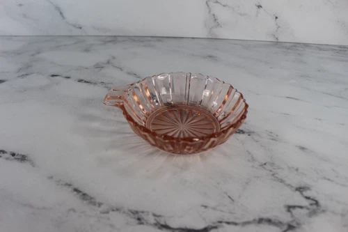 Vintage Hocking Fortune Pink Depression Glass Single Handle Small Bowl