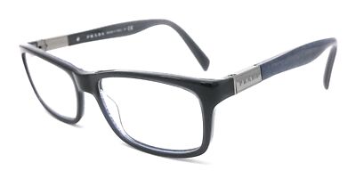 HERREN DAMEN BRILLE PRADA VPR 02O EAH-1O1 RECHTECKIG BLAU