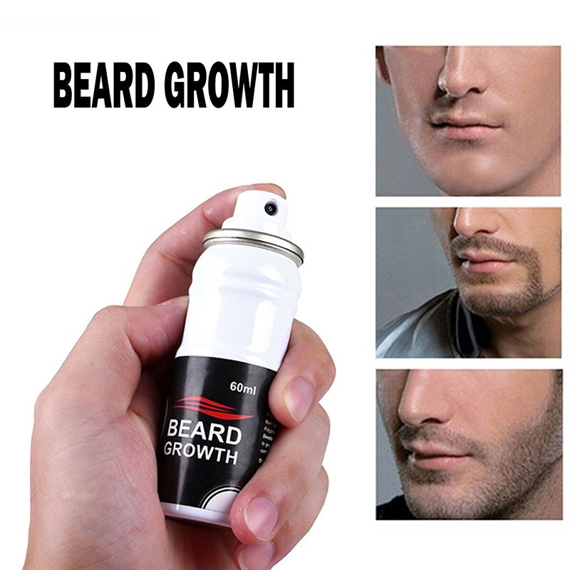 Beard Growth Spray Fast Grow Natural Stimulator 100% Hair Grower Sprai Bear 60ml