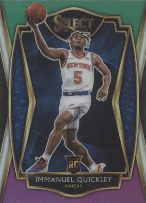 2020-21 Panini Select - Premier Level Immanuel Quickley #172 Green ...