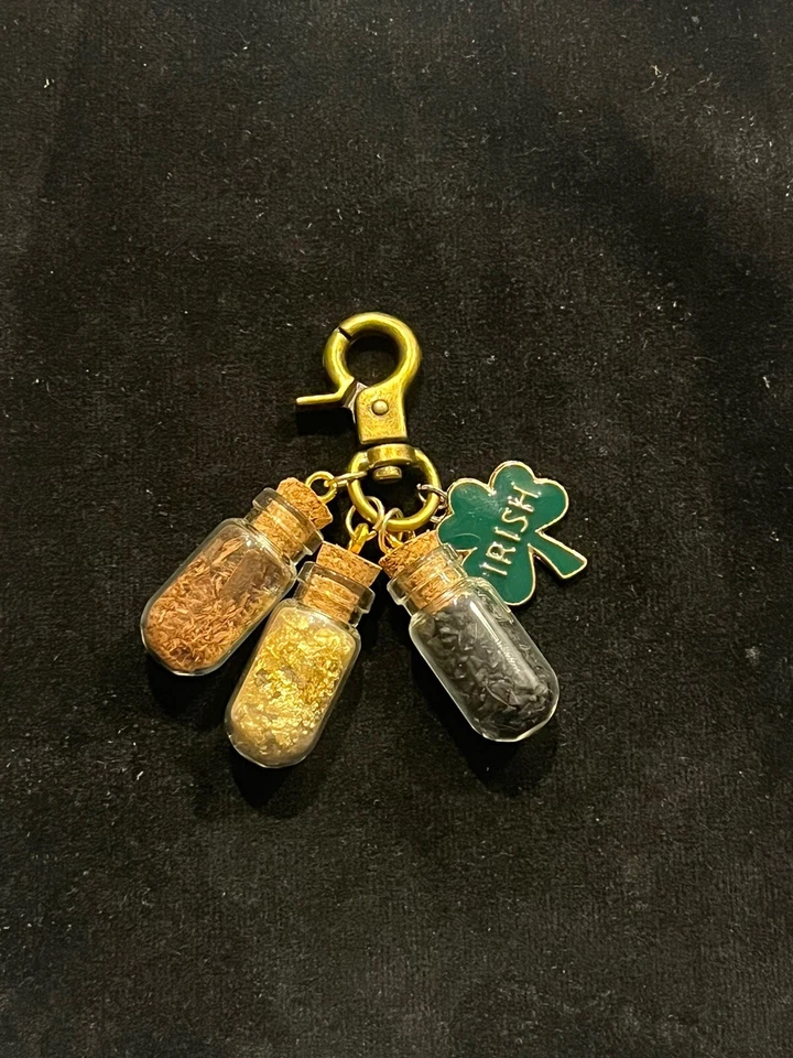 Notre Dame Football Themed Keychain (ND stadium Gold, Astroturf, Wood seating) - Image 3 of 4