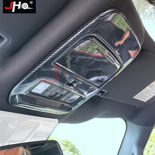 Carbon Fiber Style Car Front Reading Light Cover Frame Trim For Ford F150 2021 - Picture 3 of 8
